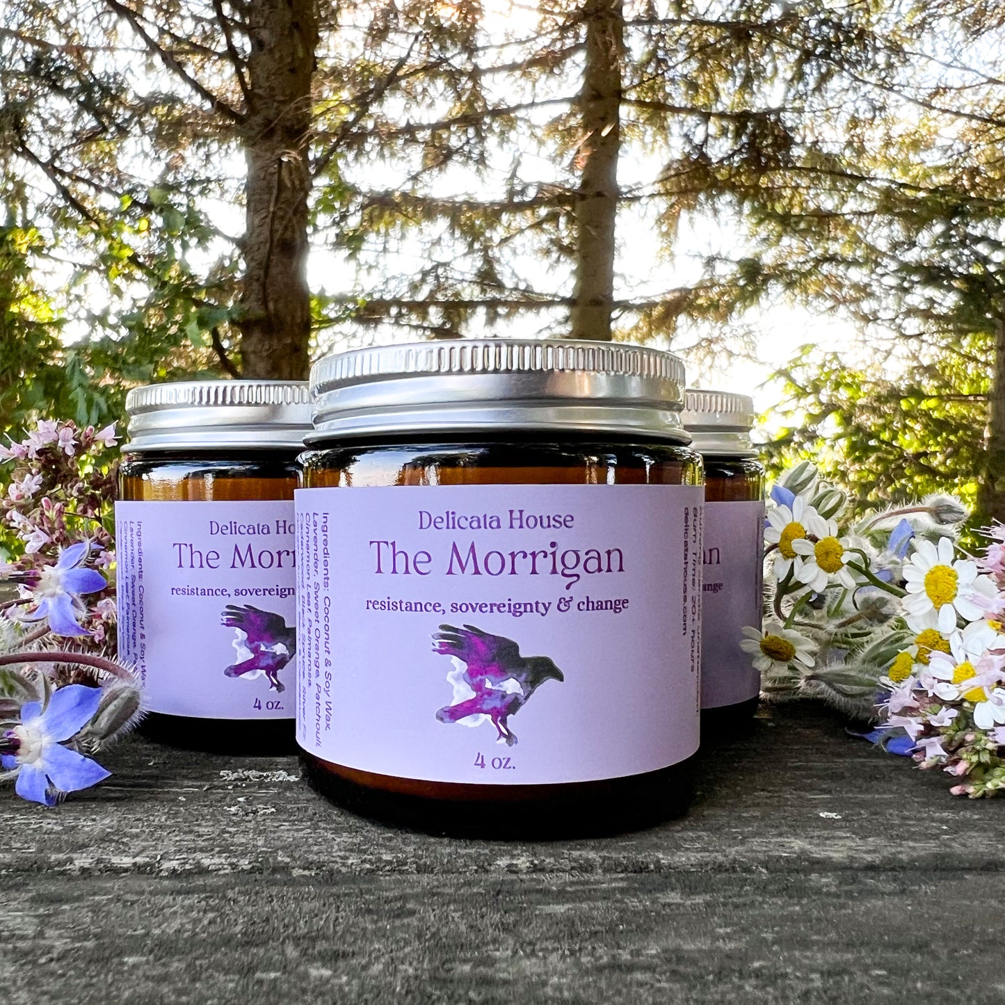 The Morrigan Candle - For Resistance, Sovereignty & Change - Phthalate Free, Vegan, Hand-Poured, Coconut Soy Wax Candle, Mythology, Folklore