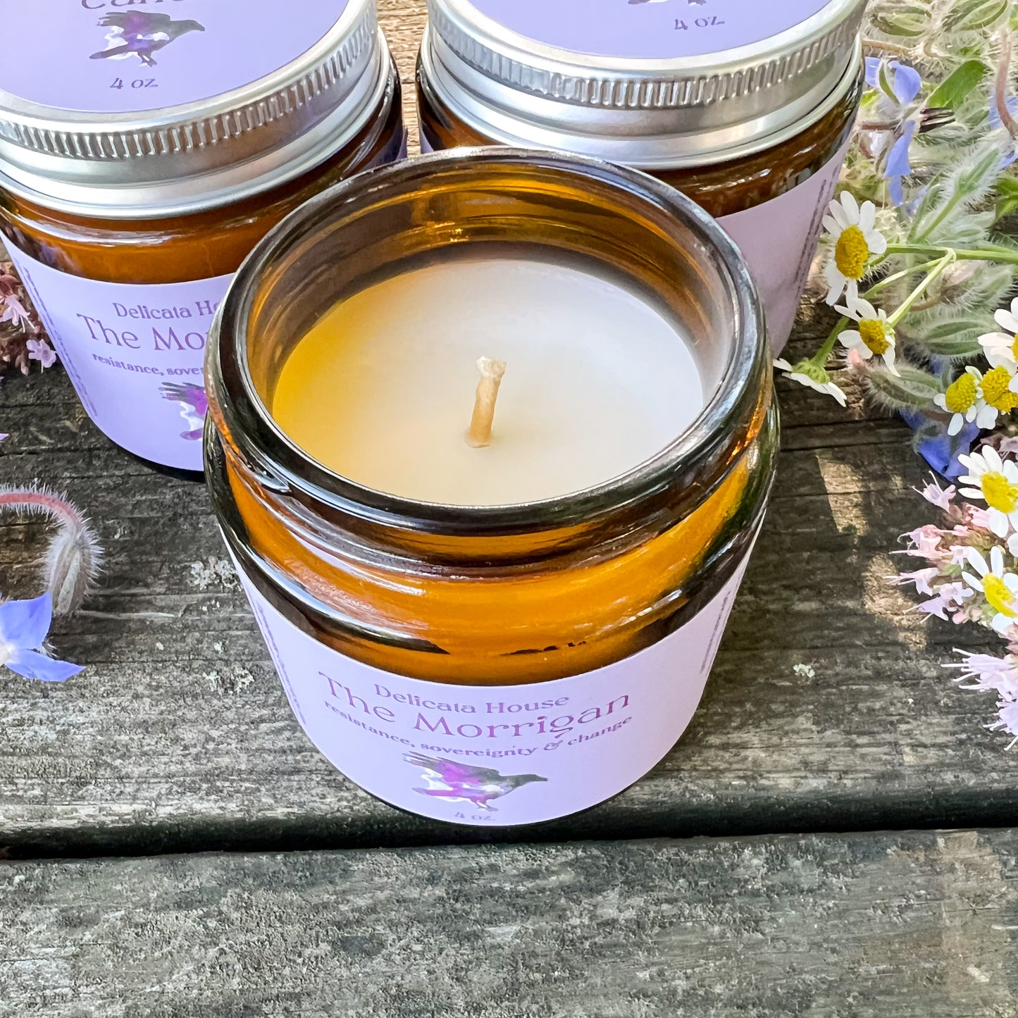 The Morrigan Candle - For Resistance, Sovereignty & Change - Phthalate Free, Vegan, Hand-Poured, Coconut Soy Wax Candle, Mythology, Folklore