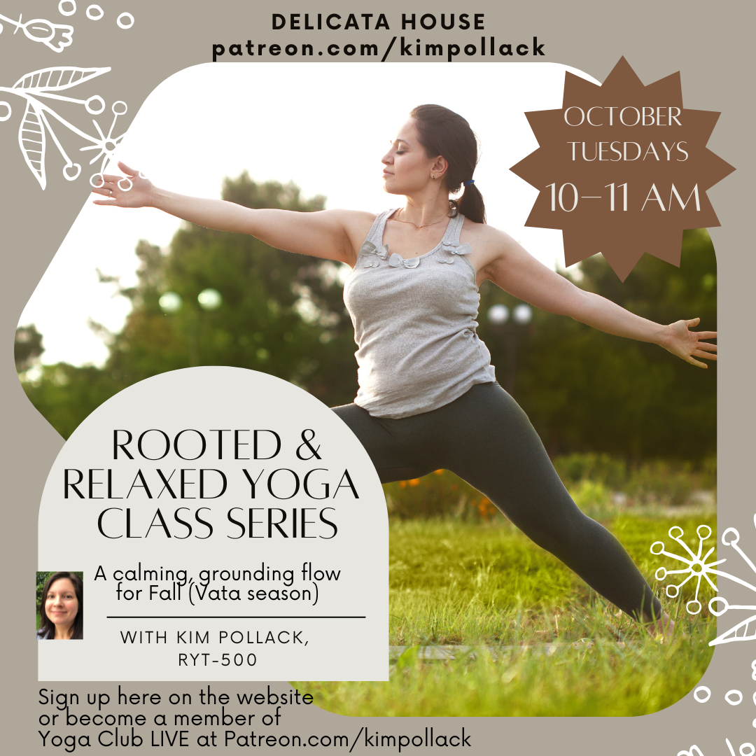 Rooted & Relaxed Yoga Class Series - October Tuesday mornings 10-11am EST - LIVE on Zoom