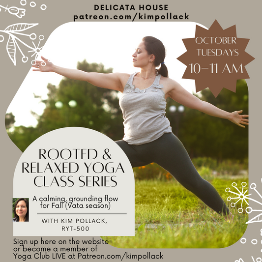 Rooted & Relaxed Yoga Class Series - October Tuesday mornings 10-11am EST - LIVE on Zoom