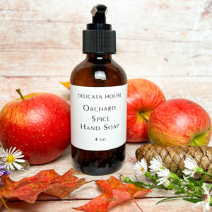 Hand Soap - Orchard Spice Liquid Hand Soap - Kitchen Hand Soap - Liquid Hand Soap for Her - Family Hand Soap - Aromatherapy Hand Soap - Wellness Gift