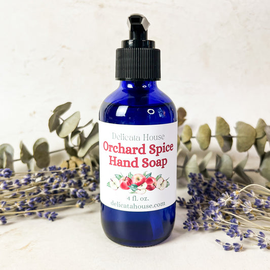 Hand Soap - Orchard Spice Liquid Hand Soap - Kitchen Hand Soap - Liquid Hand Soap for Her - Family Hand Soap - Aromatherapy Hand Soap - Wellness Gift