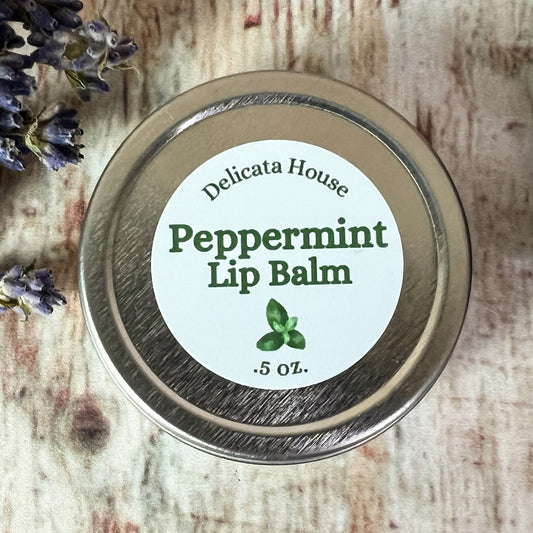 Peppermint Lip Balm - Natural Mint Lip Balm - Peppermint Lip Gloss