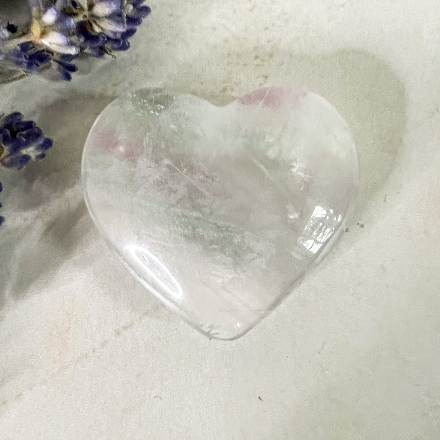 Rainbow Fluorite Crystal Heart