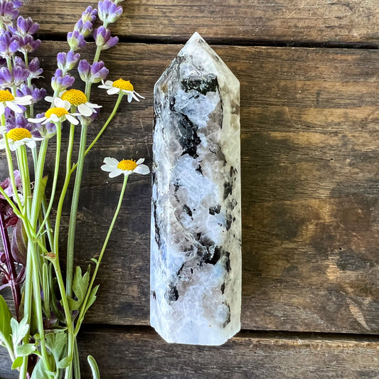 Rainbow Moonstone Crystal Tower - Crystal Healing - Energy Healing