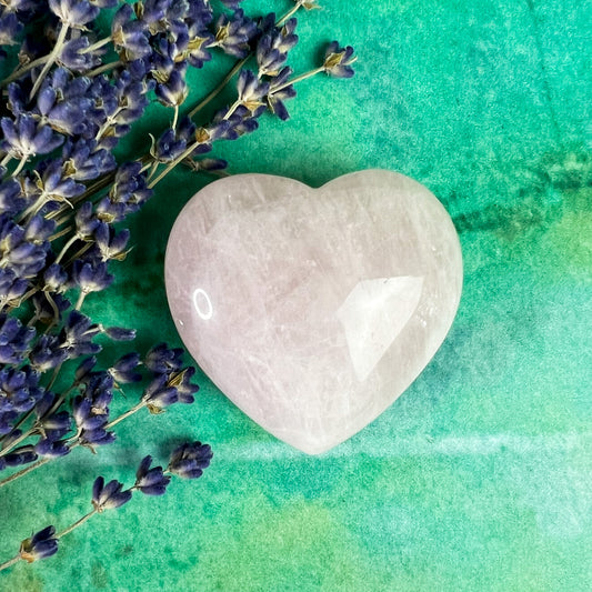 Rose Quartz Crystal Heart - Crystal for Love and Compassion - Friendship Gift