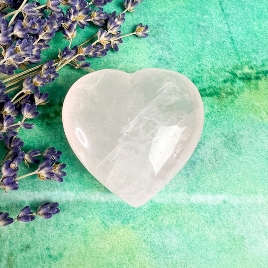 Rose Quartz Crystal Heart - Crystal for Love and Compassion - Friendship Gift