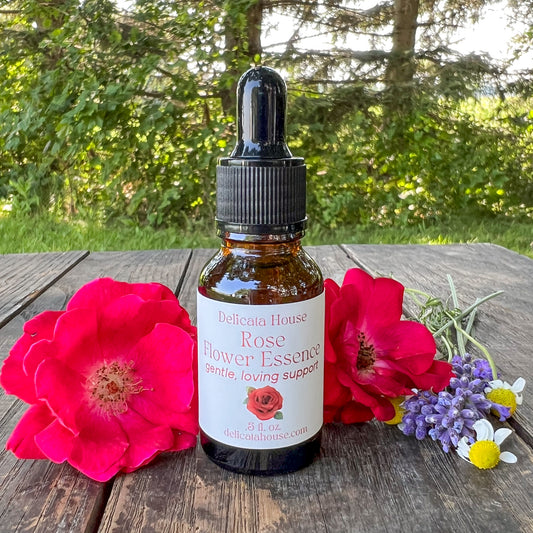 Rose Flower Essence - Rose Flower Remedy - 4th Chakra Support - Heart Chakra Support - Rose Flower Elixir - Flower Essence