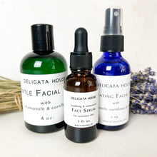 Load image into Gallery viewer, Sensitive Skincare Set - Face Wash, Toner, and Face Serum for Sensitive Skin