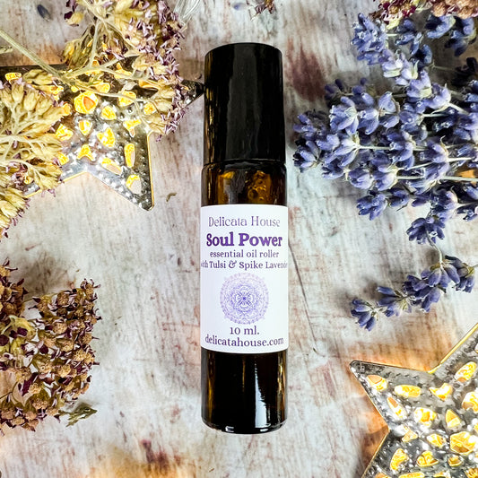 Soul Power Roller - Aromatherapy for Spiritual Practice - Essential oils for meditation, yoga, prayer