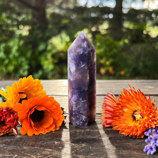 Unicorn Stone Crystal Tower - Joyful & Peaceful Crystal - Stabilizing, Balancing