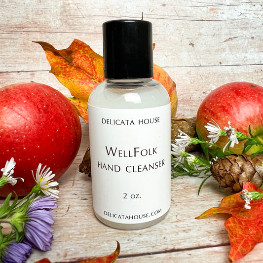 Hand Cleanser - WellFolk Hand Cleanser - Waterless Hand Cleanser - Aromatherapy Hand Cleaner - Hand Care Gift - Antimicrobial Hand Cleanser