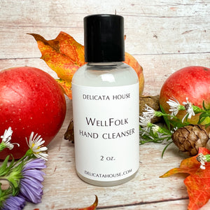 Hand Cleanser - WellFolk Hand Cleanser - Waterless Hand Cleanser - Aromatherapy Hand Cleaner - Hand Care Gift - Antimicrobial Hand Cleanser
