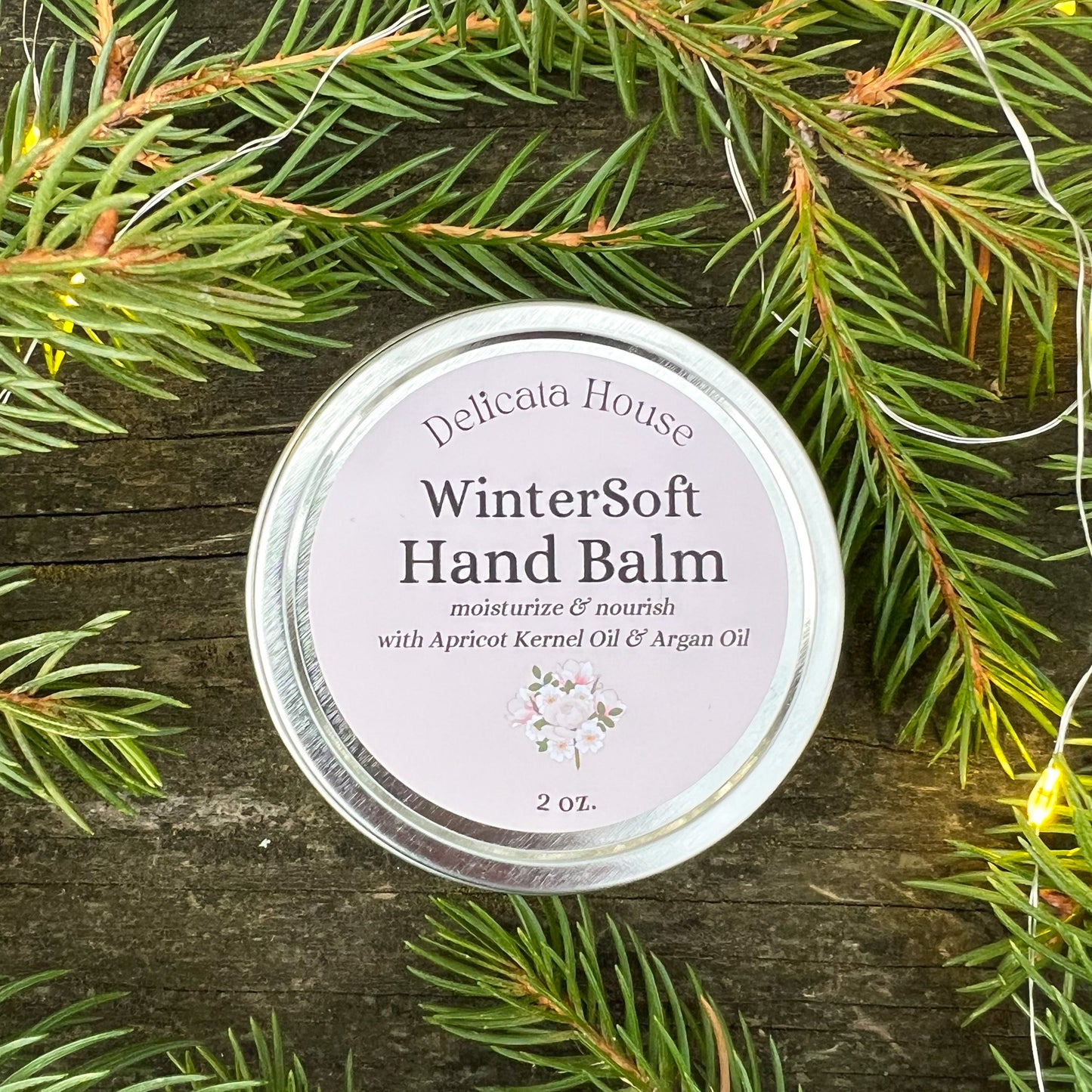 WinterSoft Hand Balm - Winter Balm for Dry Chapped Hands - Moisturizing Hand Balm - with Apricot Kernel Oil, Argan Oil, Carrot Seed, Frankincense, and Rose Geranium Essential Oils