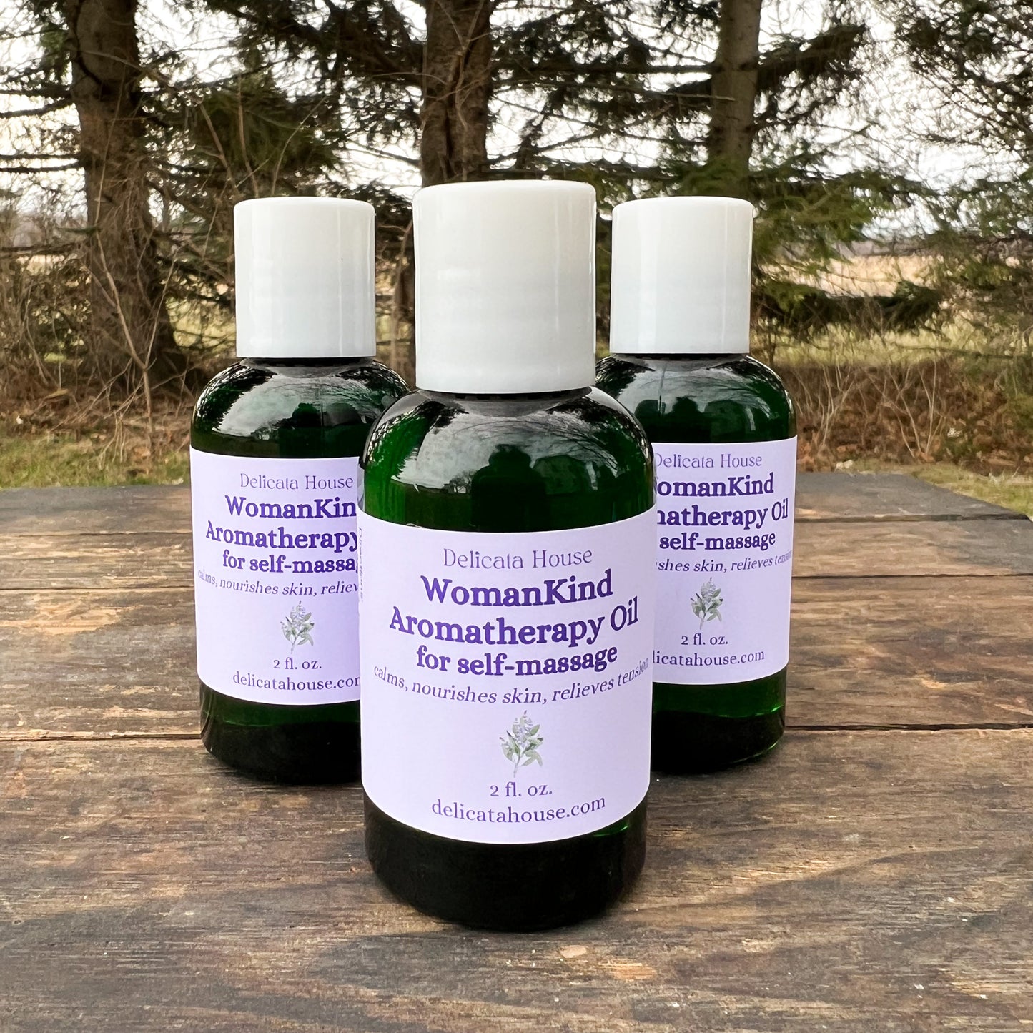 Massage Oil - WomanKind Aromatherapy Self-Massage Oil - PMS Massage Oil - Abhyanga Oil - Menopause Massage Oil