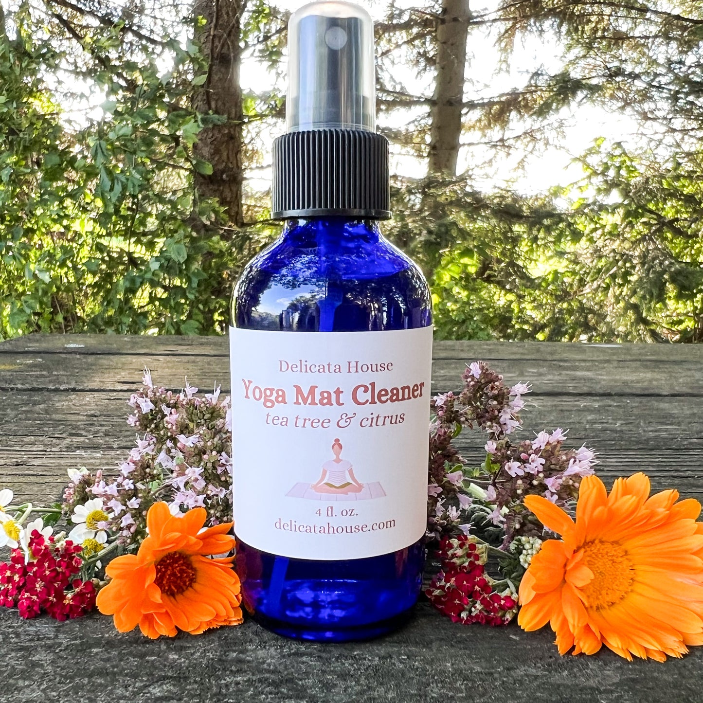 Yoga Mat Cleaning Spray - Yoga Mat Cleaner Spray - Cinnamon Clove and Bay Laurel Yoga Mat Cleaner Spray