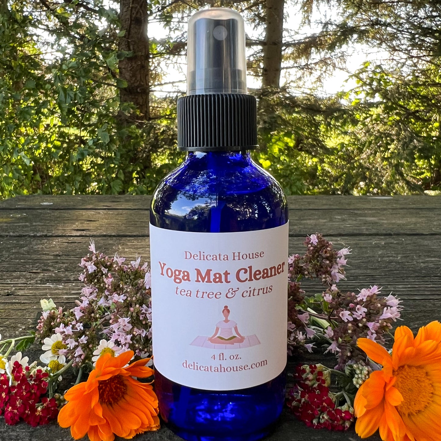 Yoga Mat Cleaning Spray - Yoga Mat Cleaner Spray - Cinnamon Clove and Bay Laurel Yoga Mat Cleaner Spray