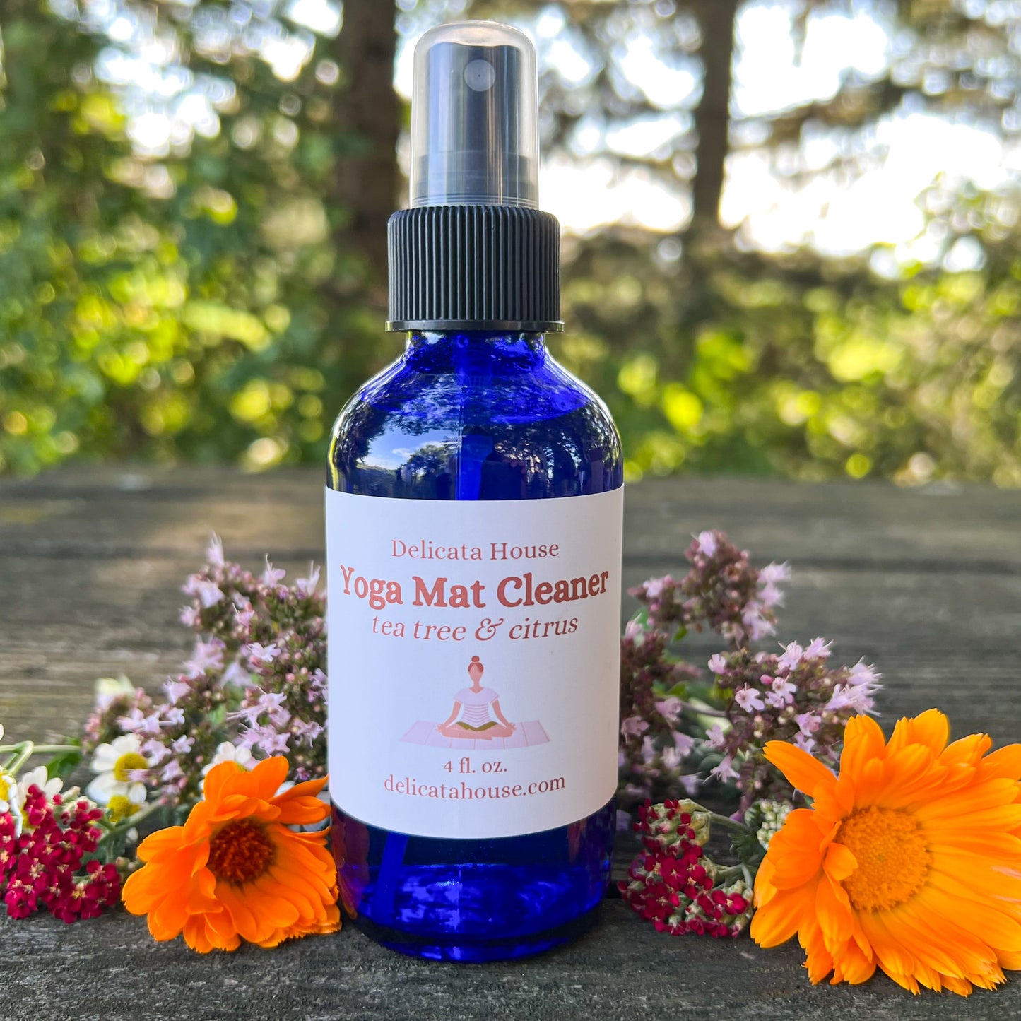 Yoga Mat Cleaning Spray - Yoga Mat Cleaner Spray - Cinnamon Clove and Bay Laurel Yoga Mat Cleaner Spray