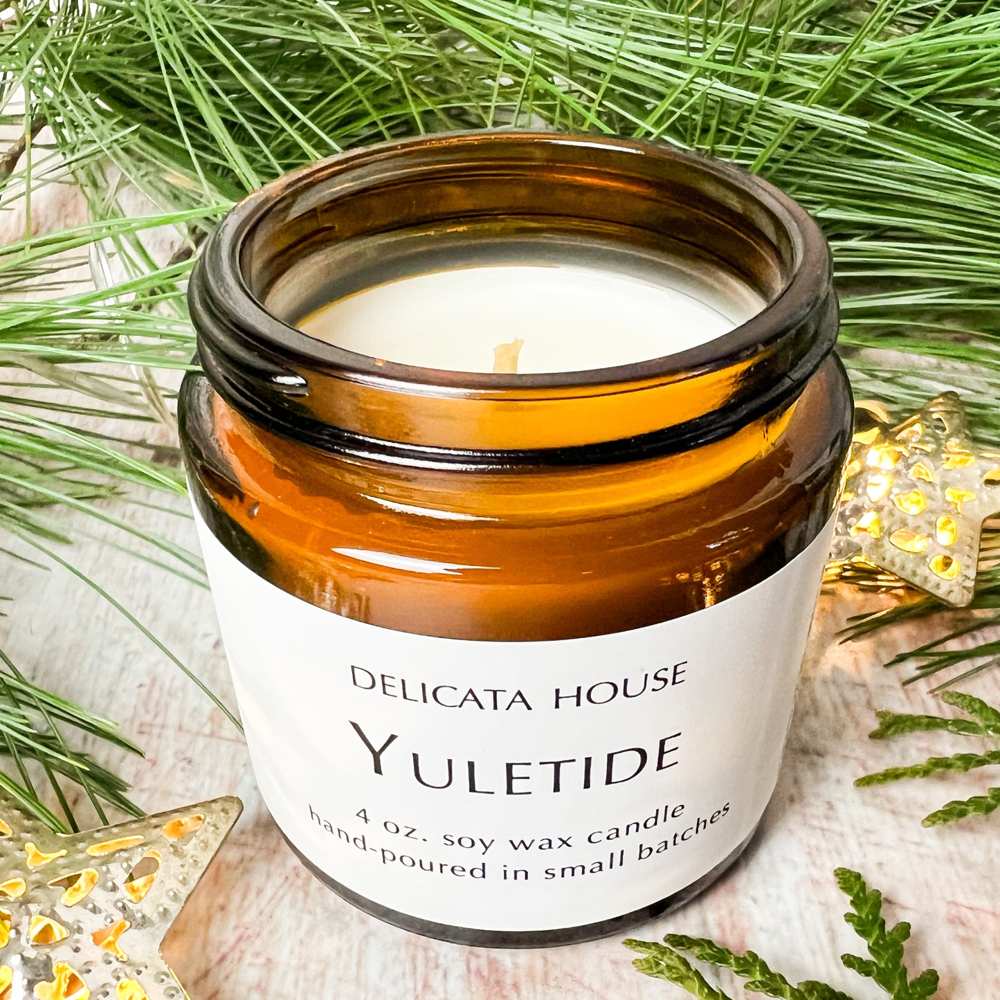 Yuletide Candle - Holiday Candle - Jar Candle with Pure Essential Oils