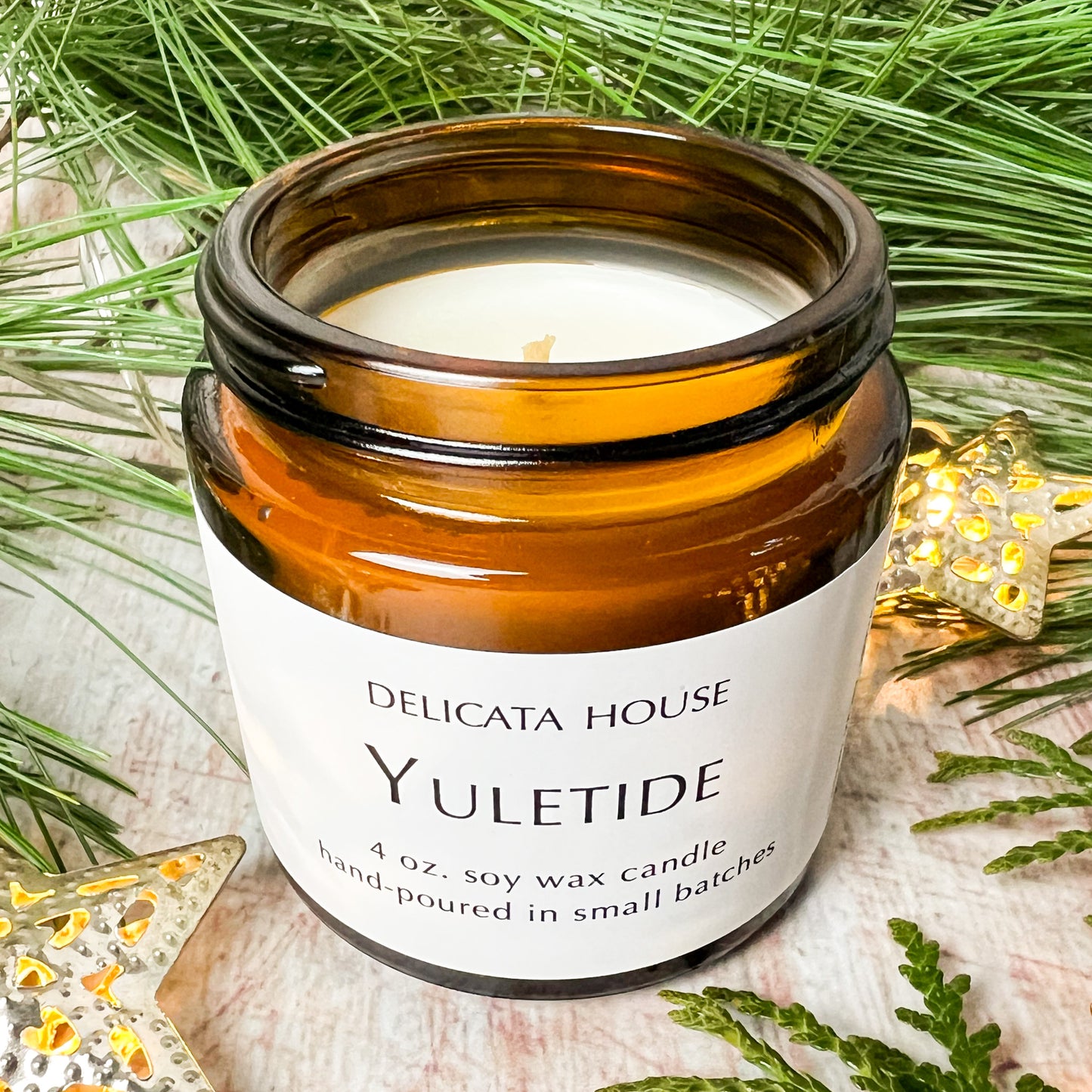 Yuletide Candle - Holiday Candle - Jar Candle with Pure Essential Oils