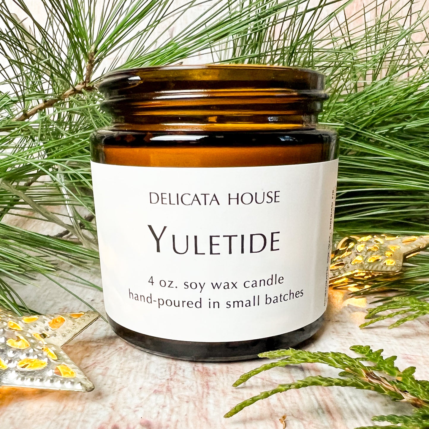 Yuletide Candle - Holiday Candle - Jar Candle with Pure Essential Oils