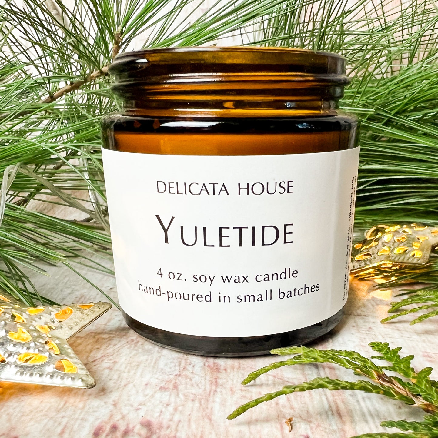 Yuletide Candle - Holiday Candle - Jar Candle with Pure Essential Oils