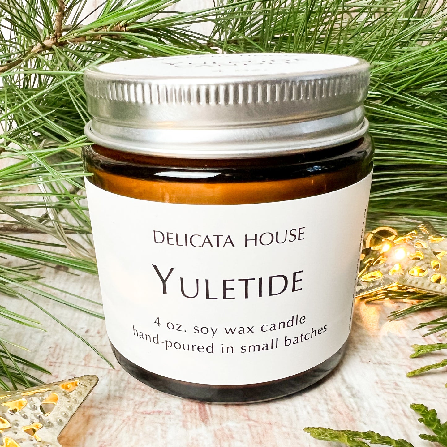 Yuletide Candle - Holiday Candle - Jar Candle with Pure Essential Oils