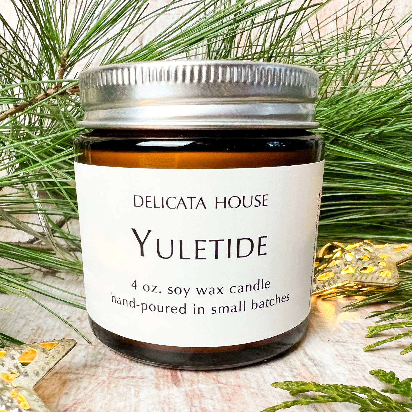 Yuletide Candle - Holiday Candle - Jar Candle with Pure Essential Oils