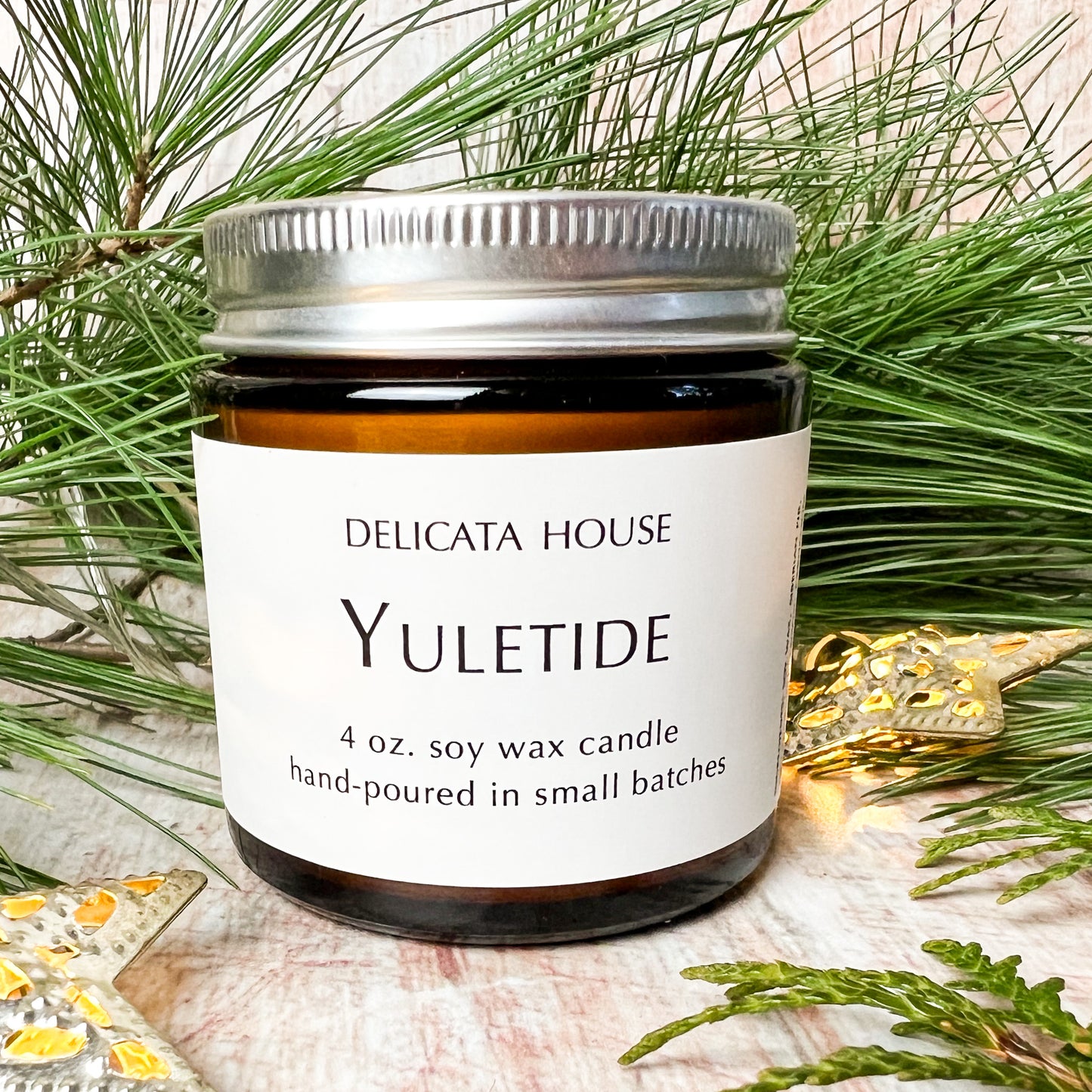 Yuletide Candle - Holiday Candle - Jar Candle with Pure Essential Oils