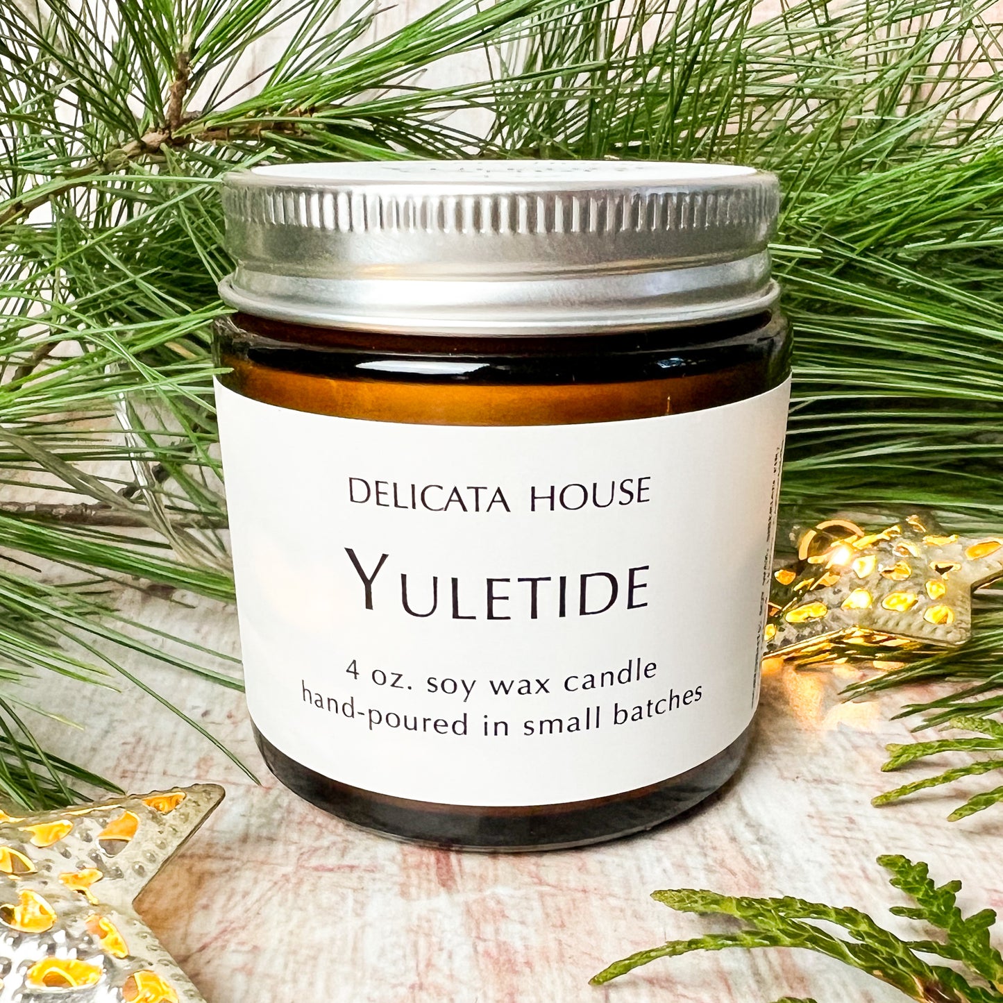 Yuletide Candle - Holiday Candle - Jar Candle with Pure Essential Oils