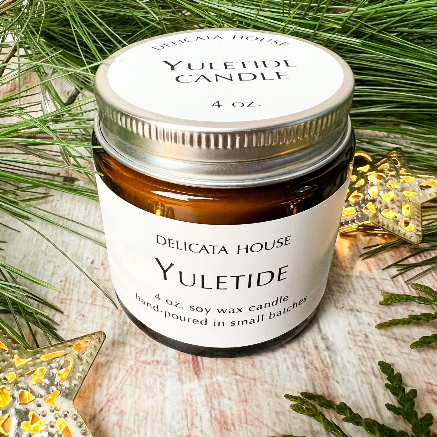 Yuletide Candle - Holiday Candle - Jar Candle with Pure Essential Oils