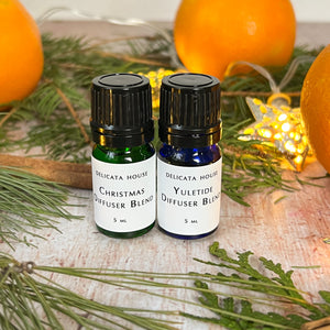 Winter Holiday Aromatherapy Set of Two - Yuletide Diffuser Blend and Christmas Diffuser Blend - Holiday Aromatherapy Blends - Winter Solstice Aromatherapy