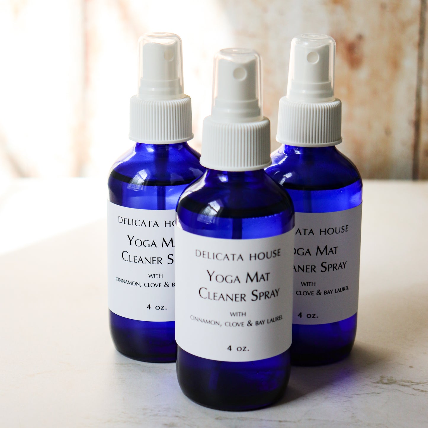 Yoga Mat Cleaning Spray - Yoga Mat Spray - Cinnamon Clove and Bay Laurel Yoga Mat Cleaner Spray