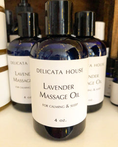 Massage Oil - Lavender Massage Oil - Daily Self-Massage Oil with Lavender - Lavender Abhyanga Oil - Abhyanga Self-Massage Oil