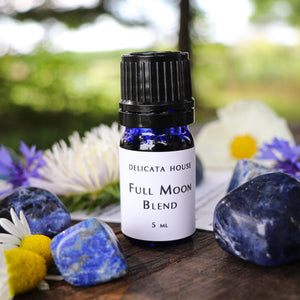 Diffuser Blend - Full Moon Diffuser and Crystals Set - Full Moon Diffuser Blend and Sodalite and Lapis Lazuli crystals - Moon Ritual Set - Moon Aromatherapy - Gift Set for Her - Teen Girl Gift - Friend Gift