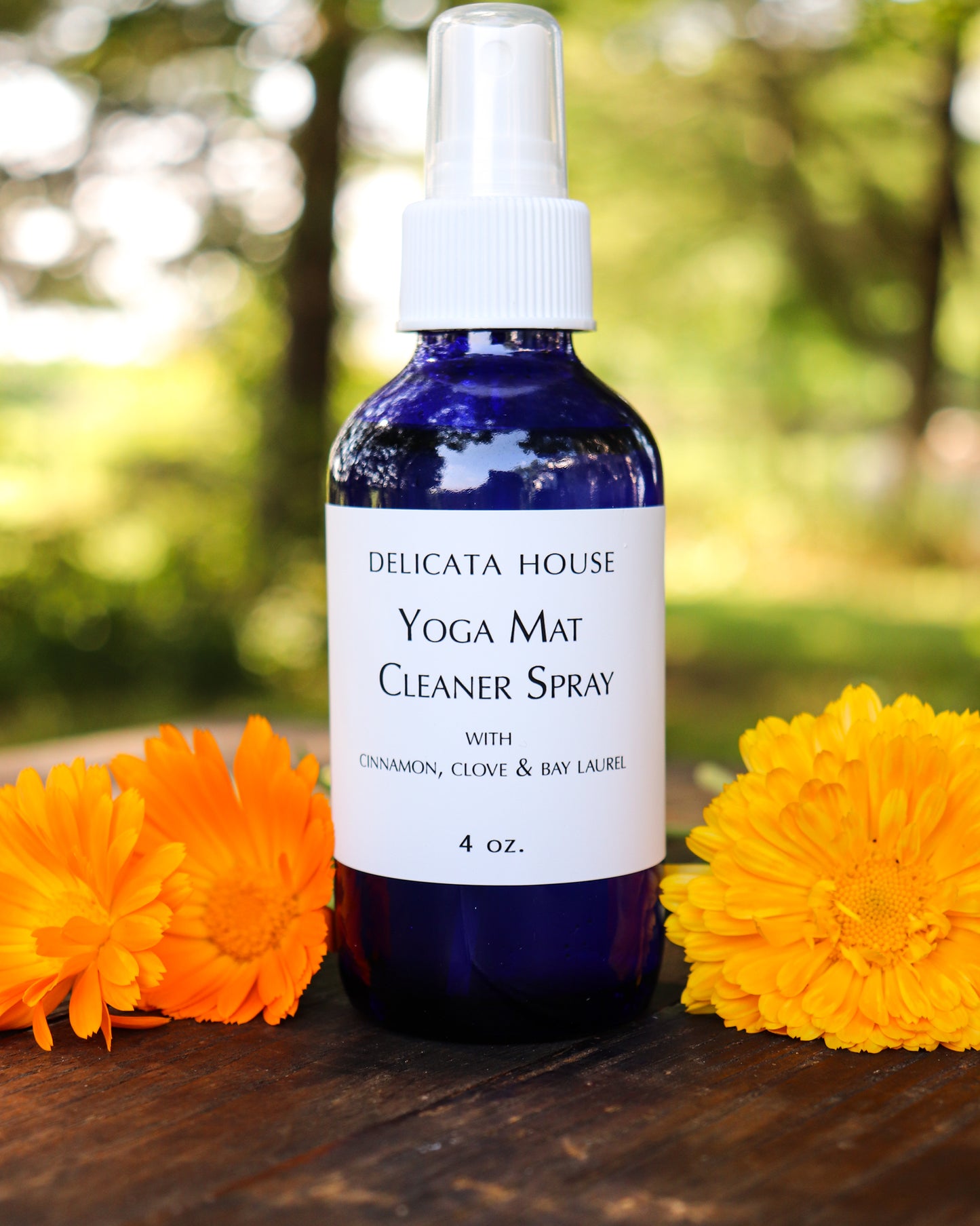 50% off SALE - Yoga Mat Cleaning Spray - Yoga Mat Spray - Cinnamon Clove and Bay Laurel Yoga Mat Cleaner Spray