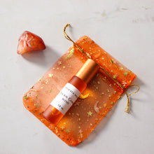 Load image into Gallery viewer, Sacral Chakra Aromatherapy Roller and Carnelian Crystal - Second Chakra Healing - Sacral Chakra Aromatherapy and Gem Stone Set