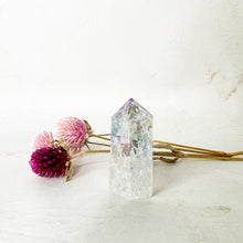 Load image into Gallery viewer, Angel Aura Fire &amp; Ice Clear Quartz - Quartz Crystal Tower - Fire &amp; Ice Quartz Points - Crystal Energy Healing