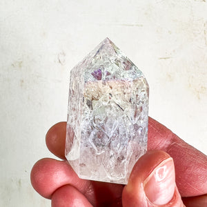 Angel Aura Fire & Ice Quartz - Quartz Crystal Tower - Fire & Ice Quartz Points - Crystal Energy Healing