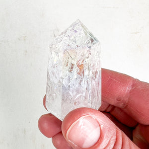Angel Aura Fire & Ice Quartz - Quartz Crystal Tower - Fire & Ice Quartz Points - Crystal Energy Healing
