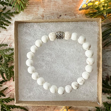 Load image into Gallery viewer, White Turquoise Diffuser Bead Bracelet Size Medium / Aromatherapy Diffuser Bracelet / Friend Jewelry Gift / Boho Jewelry Gift / Lava Bead Diffuser Bracelet