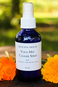 Yoga Mat Cleaning Spray - Yoga Mat Spray - Cinnamon Clove and Bay Laurel Yoga Mat Cleaner Spray