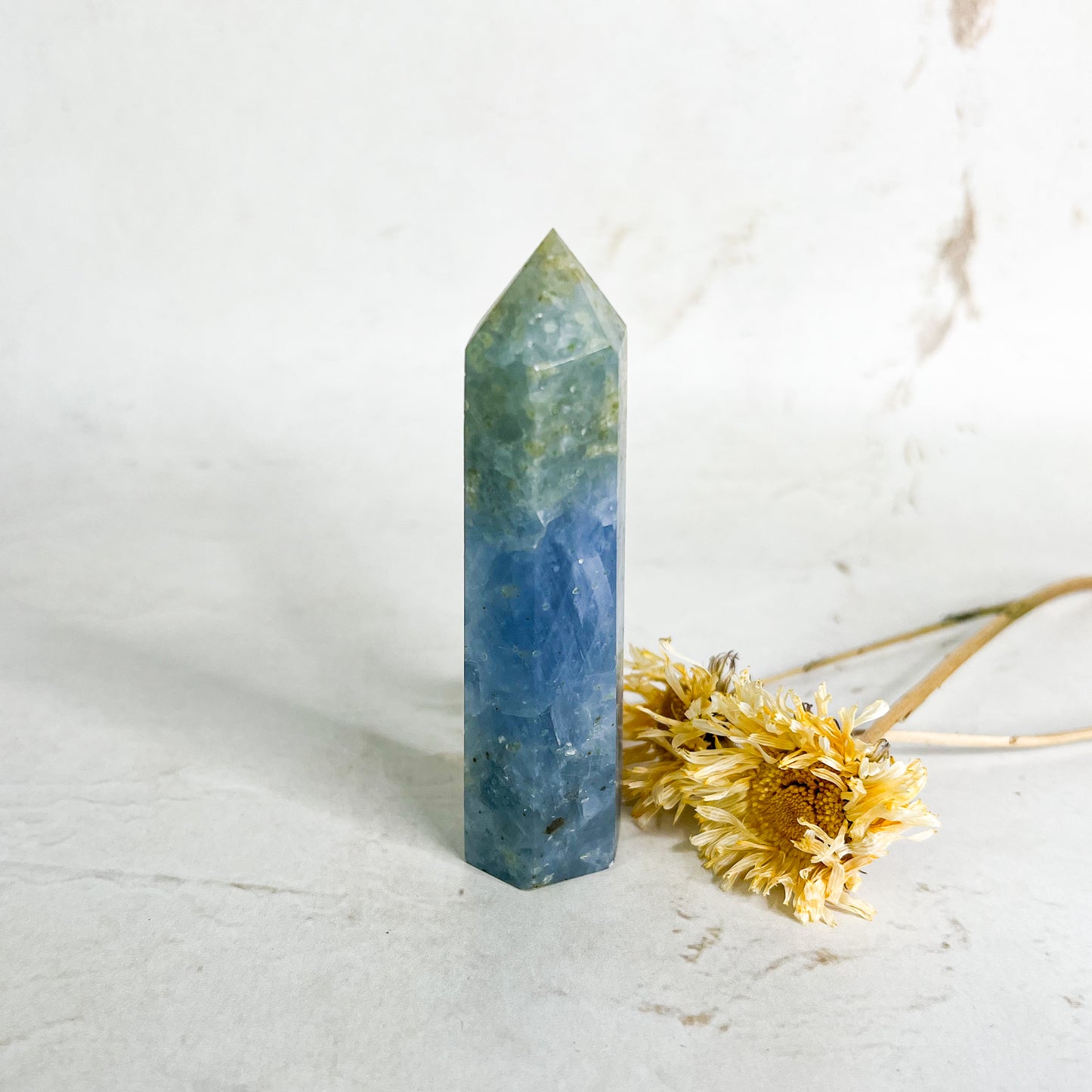 Blue Calcite Tower - Crystal Tower - Soft Blue Calcite Points - Crystal Healing - Energy Healing