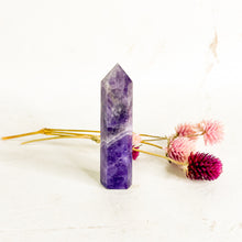Load image into Gallery viewer, Chevron Amethyst Crystal Tower - Amethyst for Dreams - Crystal Energy Healing - Crystal Sleep Aid