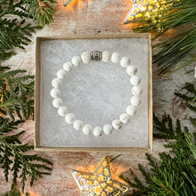 Load image into Gallery viewer, White Turquoise Diffuser Bead Bracelet Size Medium / Aromatherapy Diffuser Bracelet / Friend Jewelry Gift / Boho Jewelry Gift / Lava Bead Diffuser Bracelet