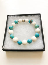 Load image into Gallery viewer, Diffuser Bracelet - Turquoise Jasper Aromatherapy Diffuser Bracelet - Lava Bead Bracelet