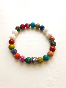Diffuser Bracelet - Jasper Aromatherapy Diffuser Bracelet - Lava Bead Bracelet