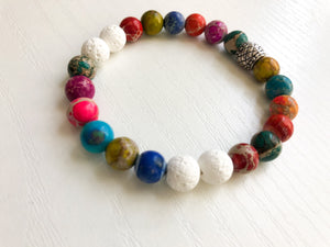 Diffuser Bracelet - Jasper Aromatherapy Diffuser Bracelet - Lava Bead Bracelet