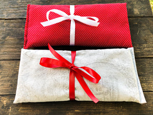 Flax and Lavender Eye Pillow Gift Set of 2