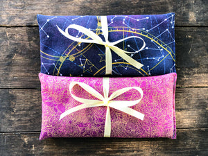 Flax and Lavender Eye Pillow Set of 2